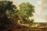 Jan van Goyen Landscape with Cottage and Figures oil painting artist